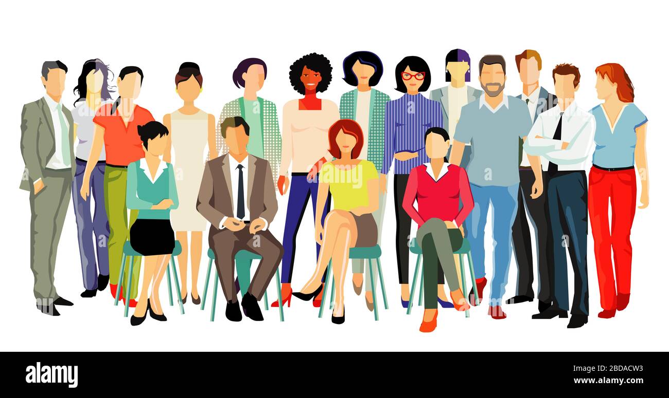 Business men women presentation in Stock Vector Images Alamy