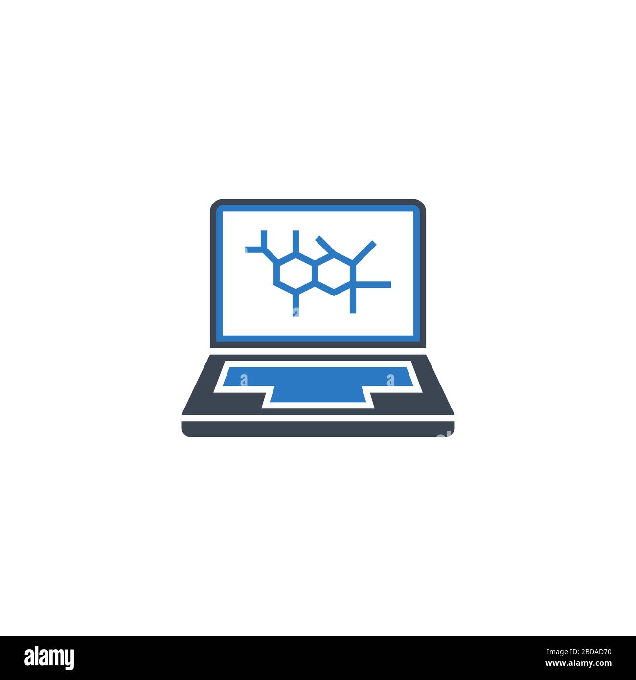 Computer Diagnostic related vector glyph icon. Stock Vector