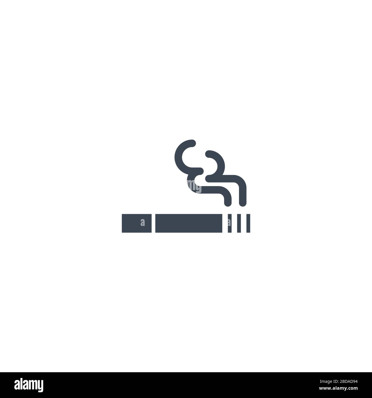 Cigarette related vector glyph icon. Stock Vector