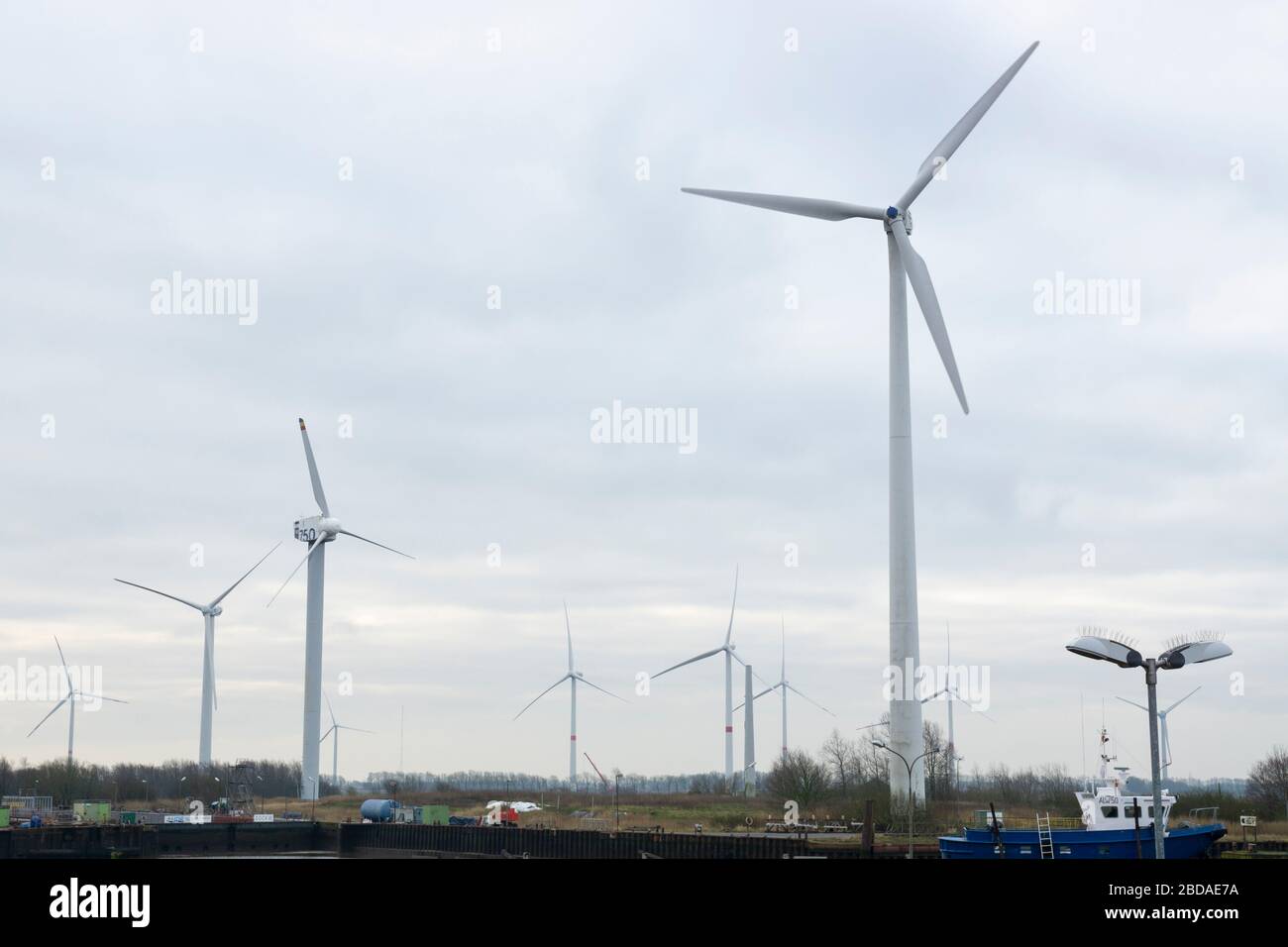 Wind wheel, North Frisia, Schleswig-Holstein, Germany, Europe Stock Photo