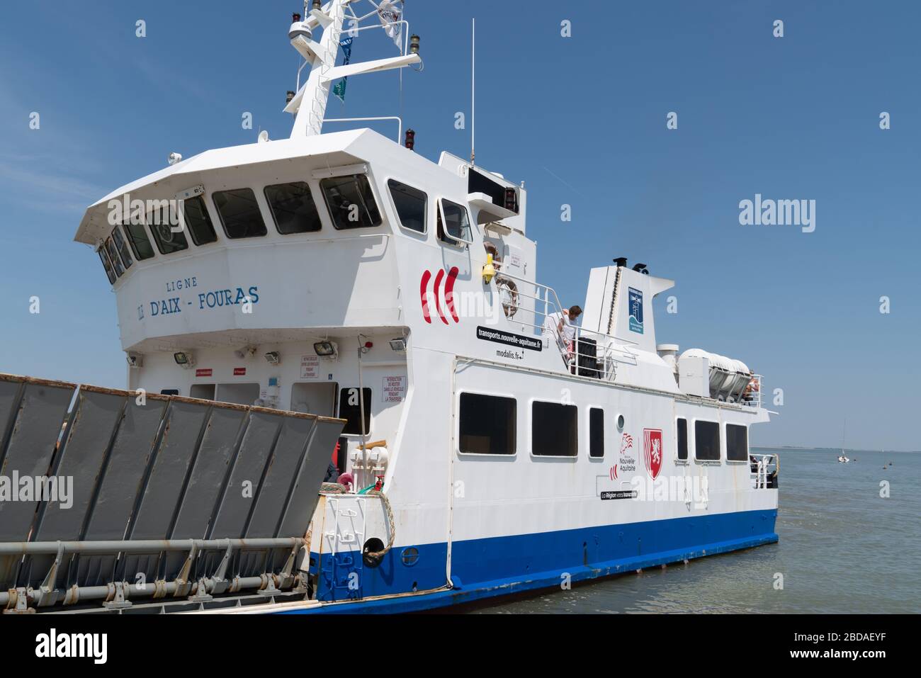 Bordeaux , Aquitaine / France - 03 30 2020 : atlantic french ferry boat  crossings fouras to ile d'aix in charente france Stock Photo - Alamy