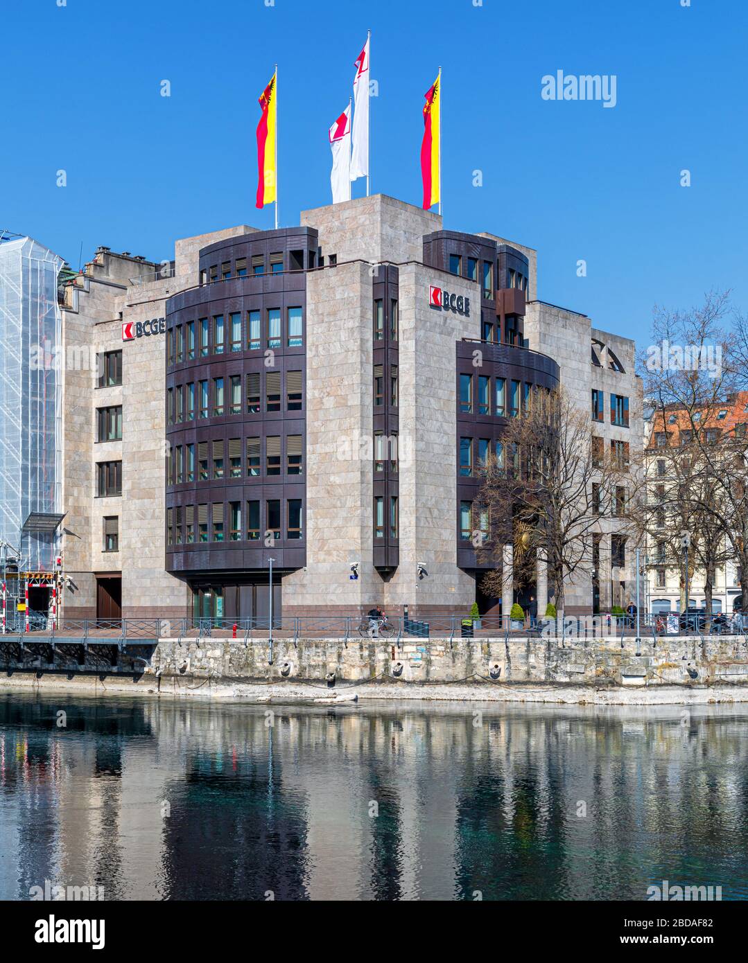 Bank (Agence) BCGE, Geneva, Switzerland Stock Photo
