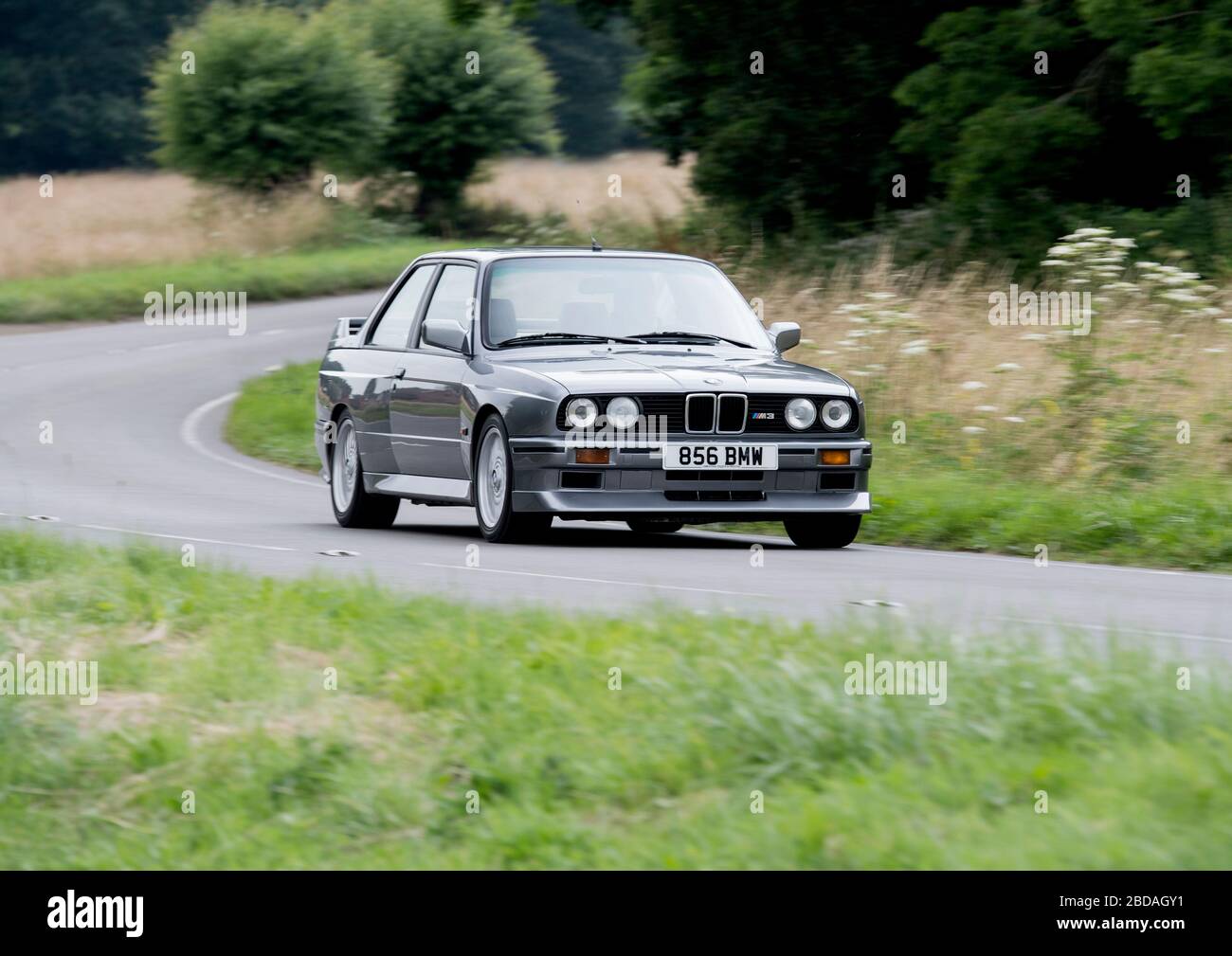 BMW E30 M3 1980s super saloon in Dolphin Grey Stock Photo Alamy
