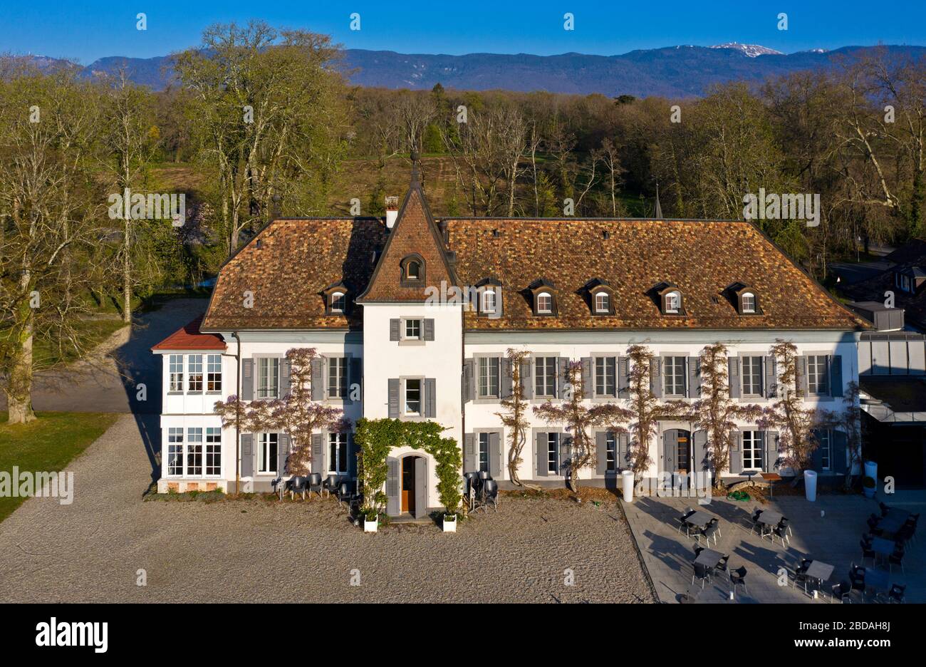 Bossey Castle, Château de Bossey, Bogis-Bossey, Vaud, Switzerland Stock Photo