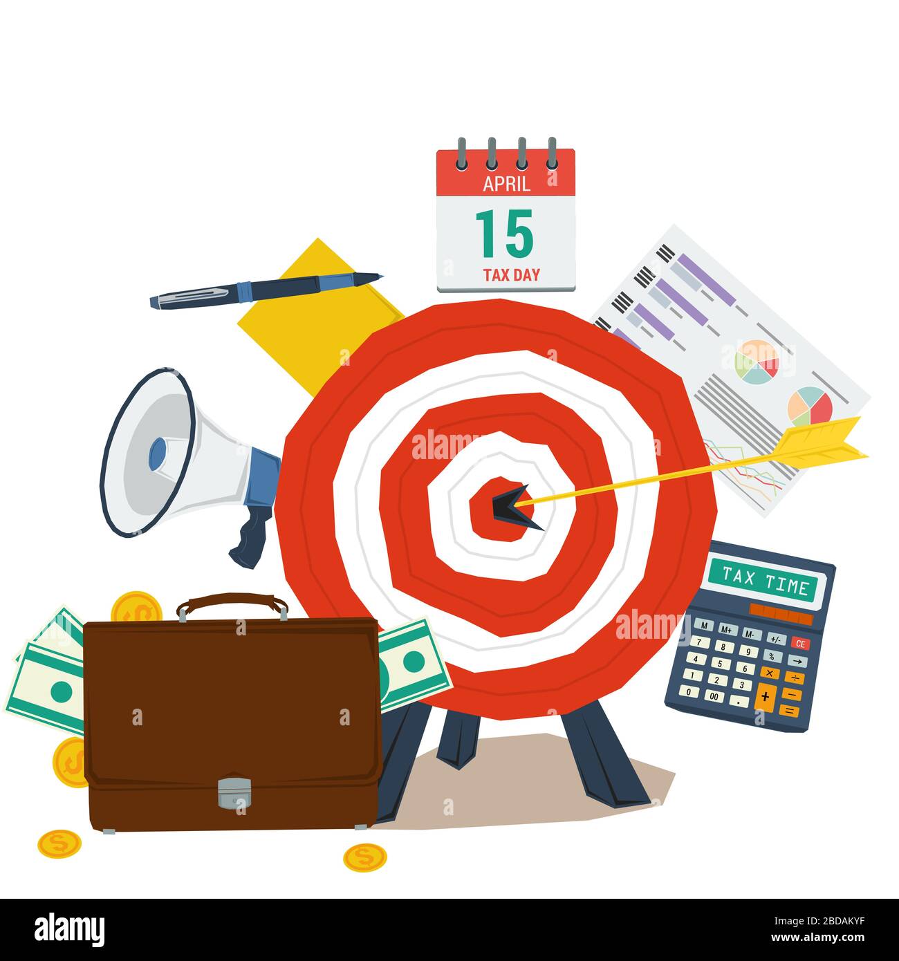 Tax day concept Stock Vector