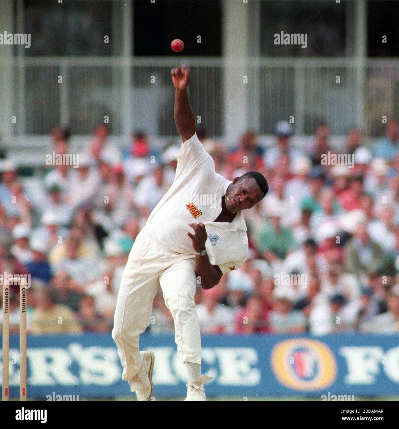 File photo dated 20-08-1994 of England's fast bowler Devon Malcolm. Stock Photo