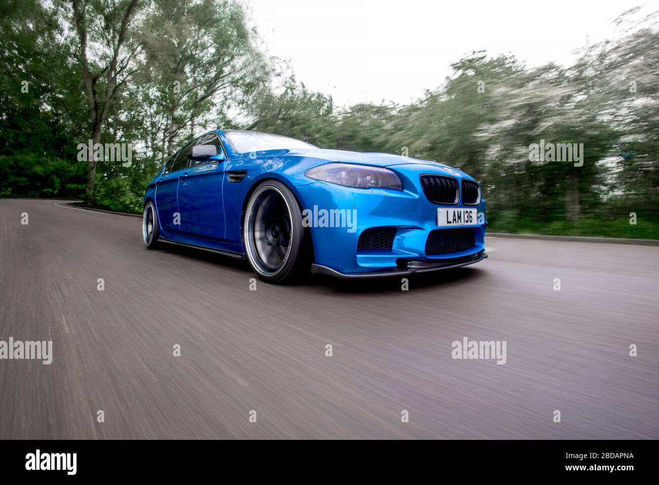 2015 F10 BMW 520d 5 Series, modified large saloon Stock Photo