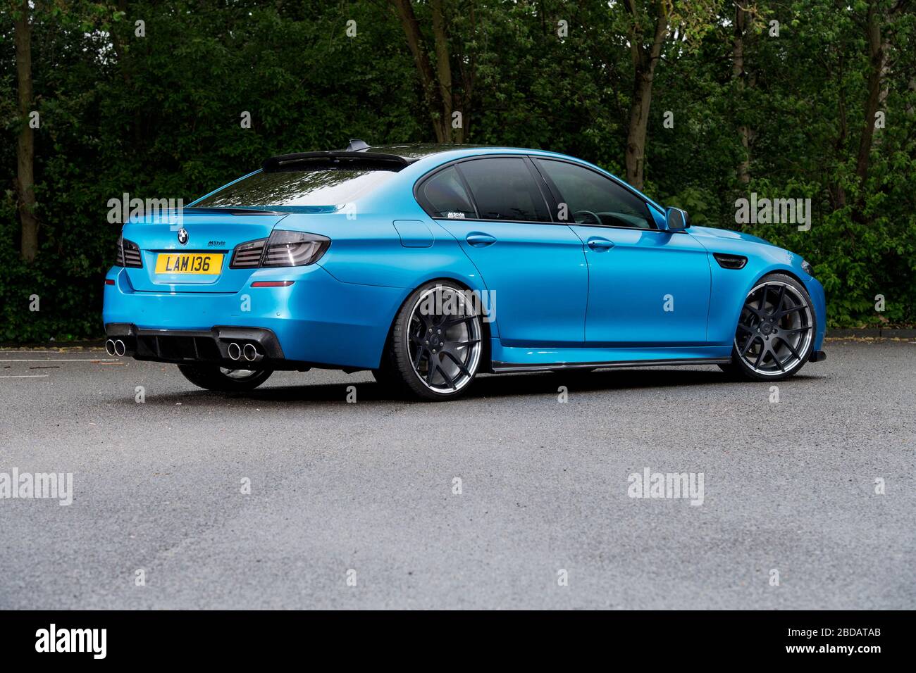 2015 F10 BMW 520d 5 Series, modified large saloon Stock Photo