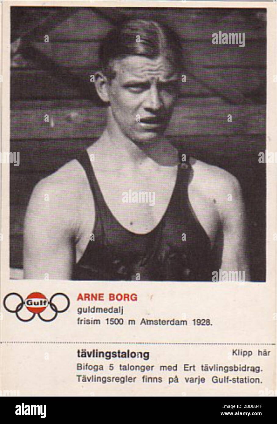 'Arne Borg; circa 1928 date QS:P,+1928-00-00T00:00:00Z/9,P1480,Q5727902 (published in Sweden in 1960); http://www.sigbert.se/sam1/gulf s.htm; Unknown author; ' Stock Photo