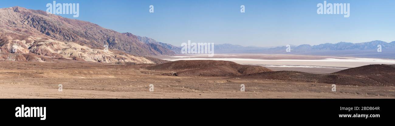 Amargosa Range and the Badwater Basin, Death Valley National Park, California, United States. Stock Photo