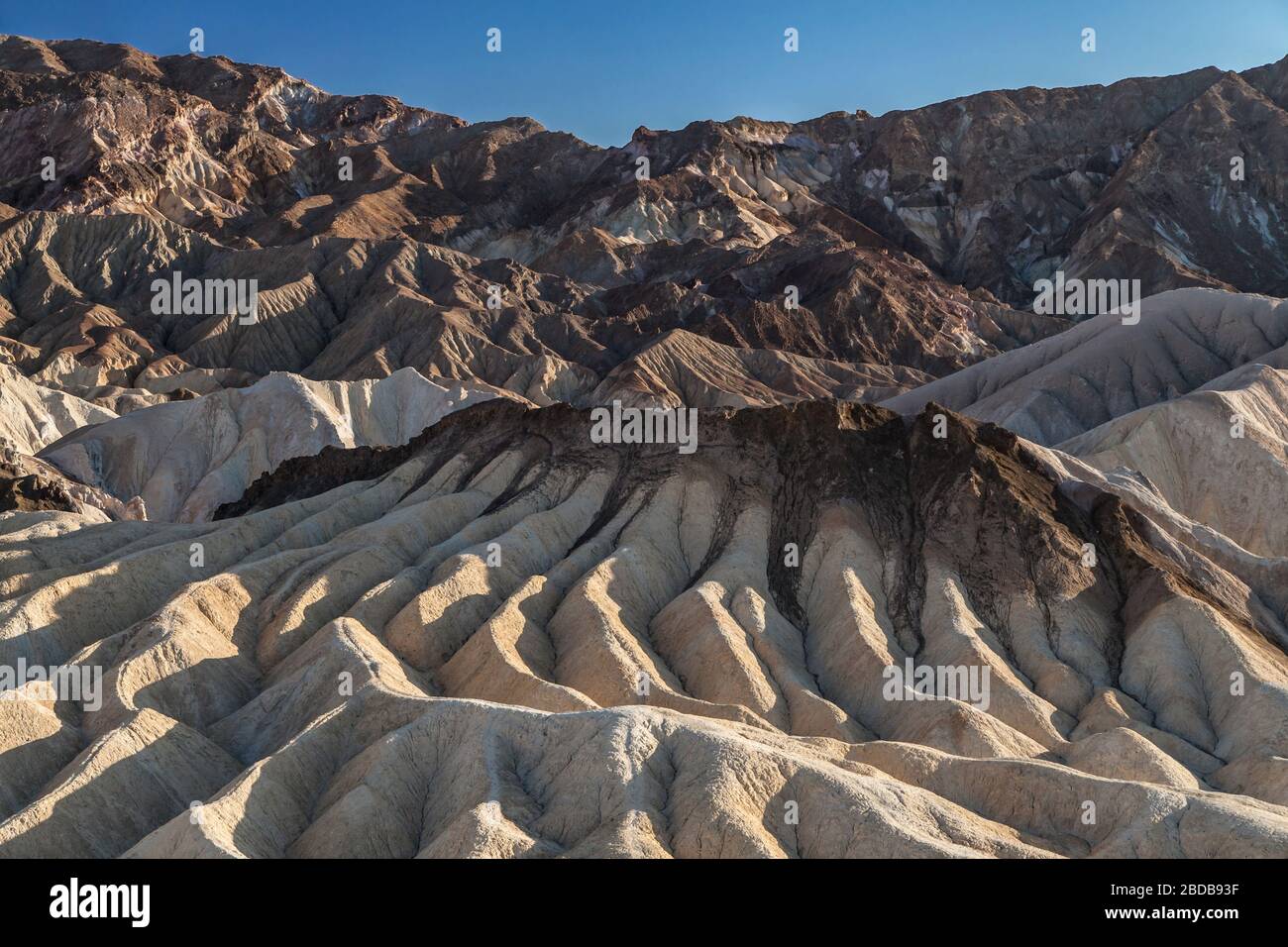 Badlands at Zabriskie Point in Death Valley National Park, California, United States. Stock Photo