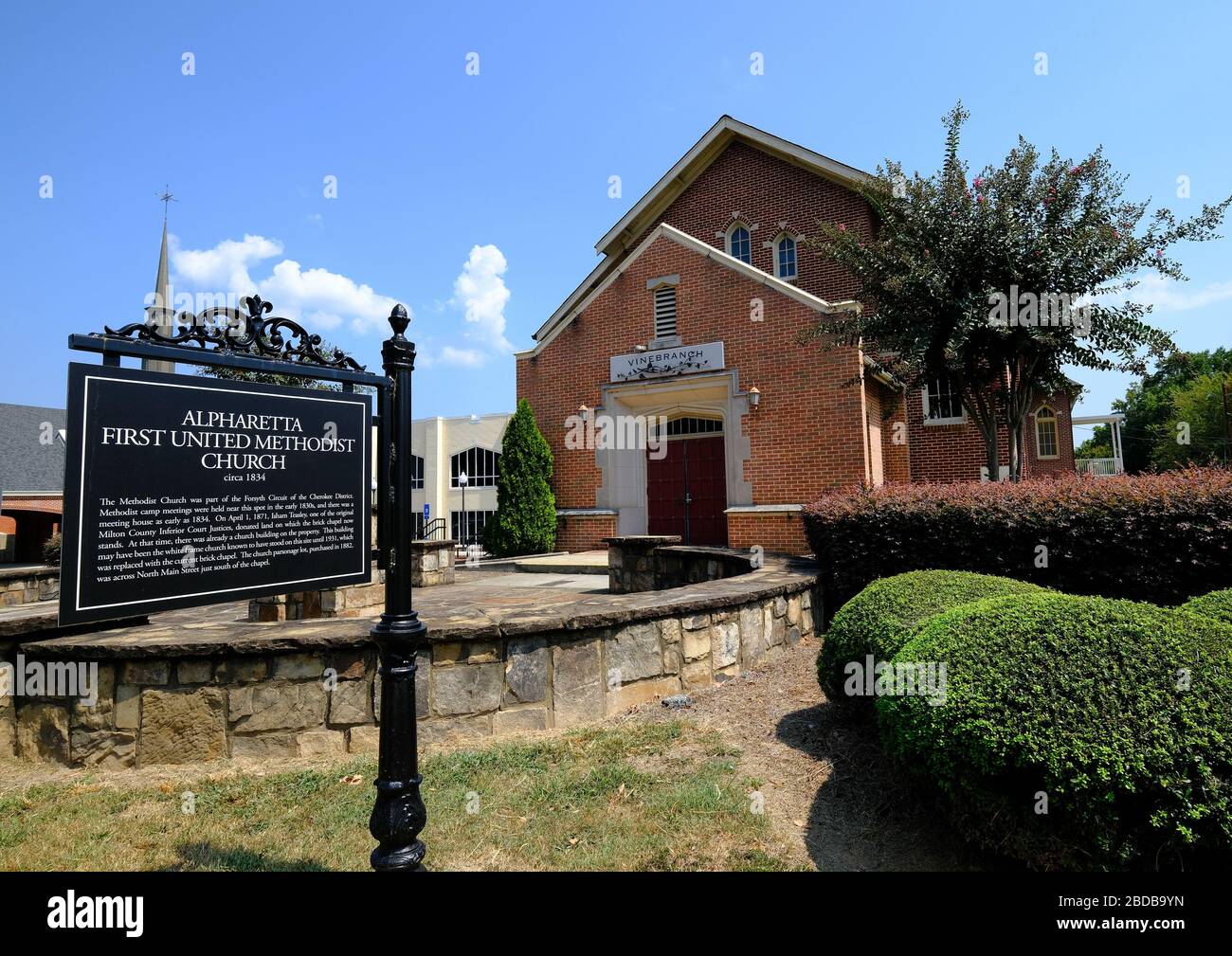 Historic Alpharetta First United Methodist Church Stock Photo