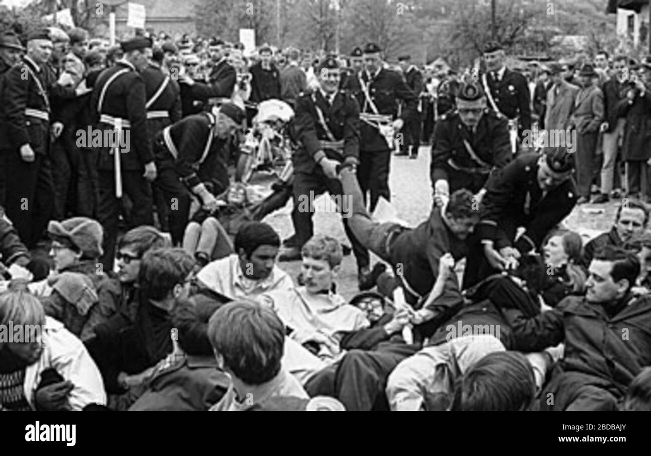 'English: Båstad riots 1968. Svenska: Båstadskravallerna 1968; 1968; svt.se; Scanpix; ' Stock Photo