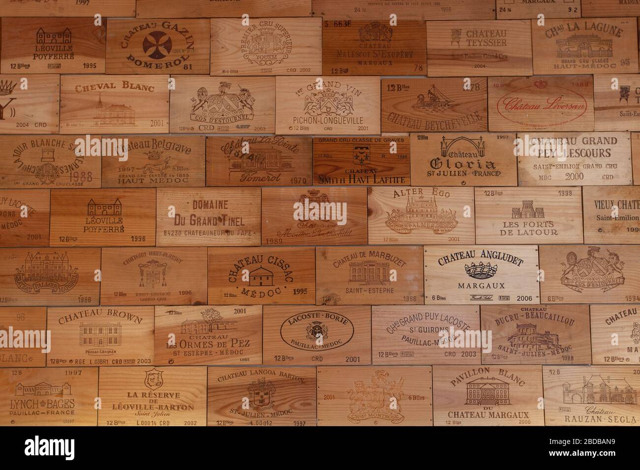 Wine Crate Wall Stock Photo Alamy