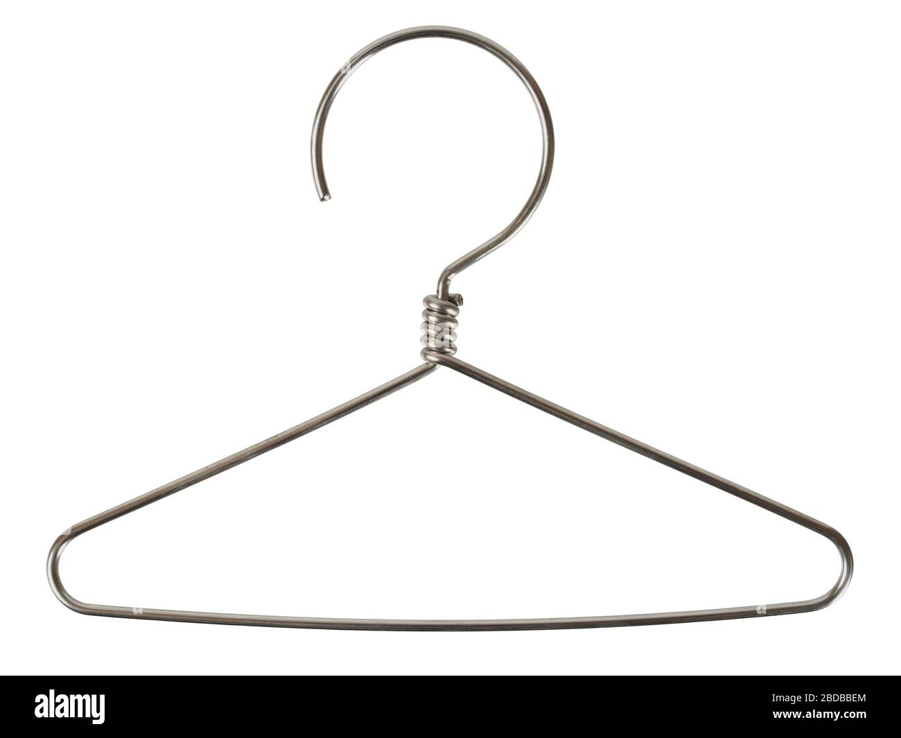 Wire coat hanger isolated on white background Stock Photo