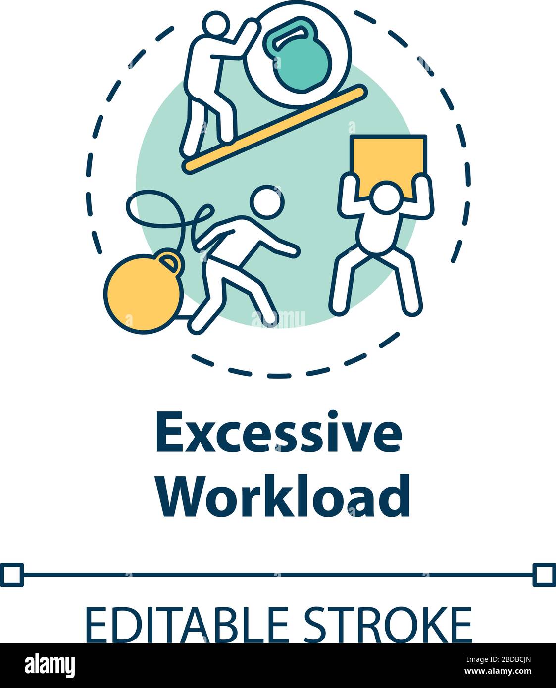 Excessive workload Stock Vector Images - Alamy