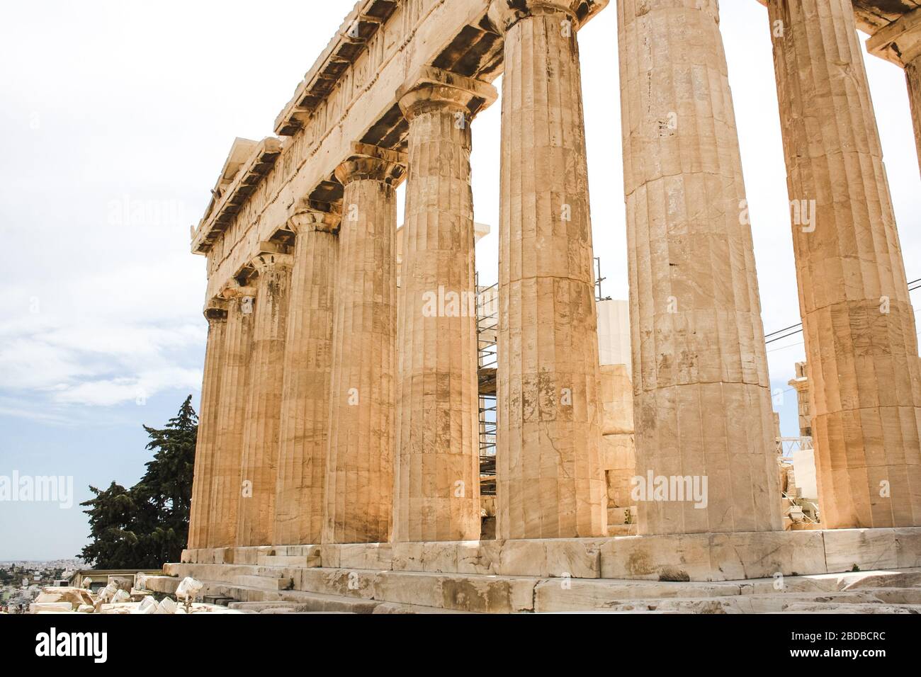The Parthenon temple on the Athenian Acropolis, Greece Stock Photo