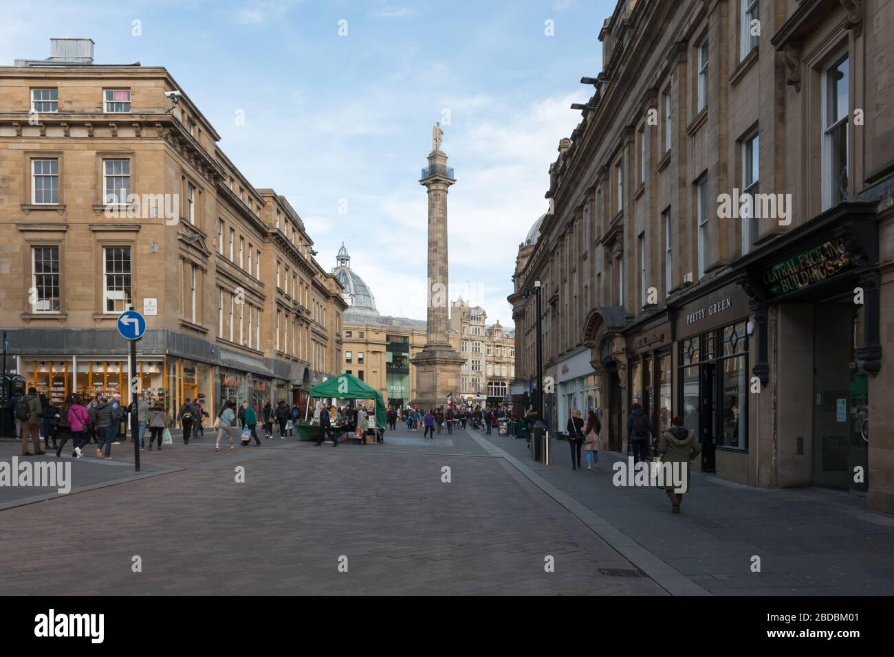 City centre of Newcastle upon Tyne, the most populous city in the North ...