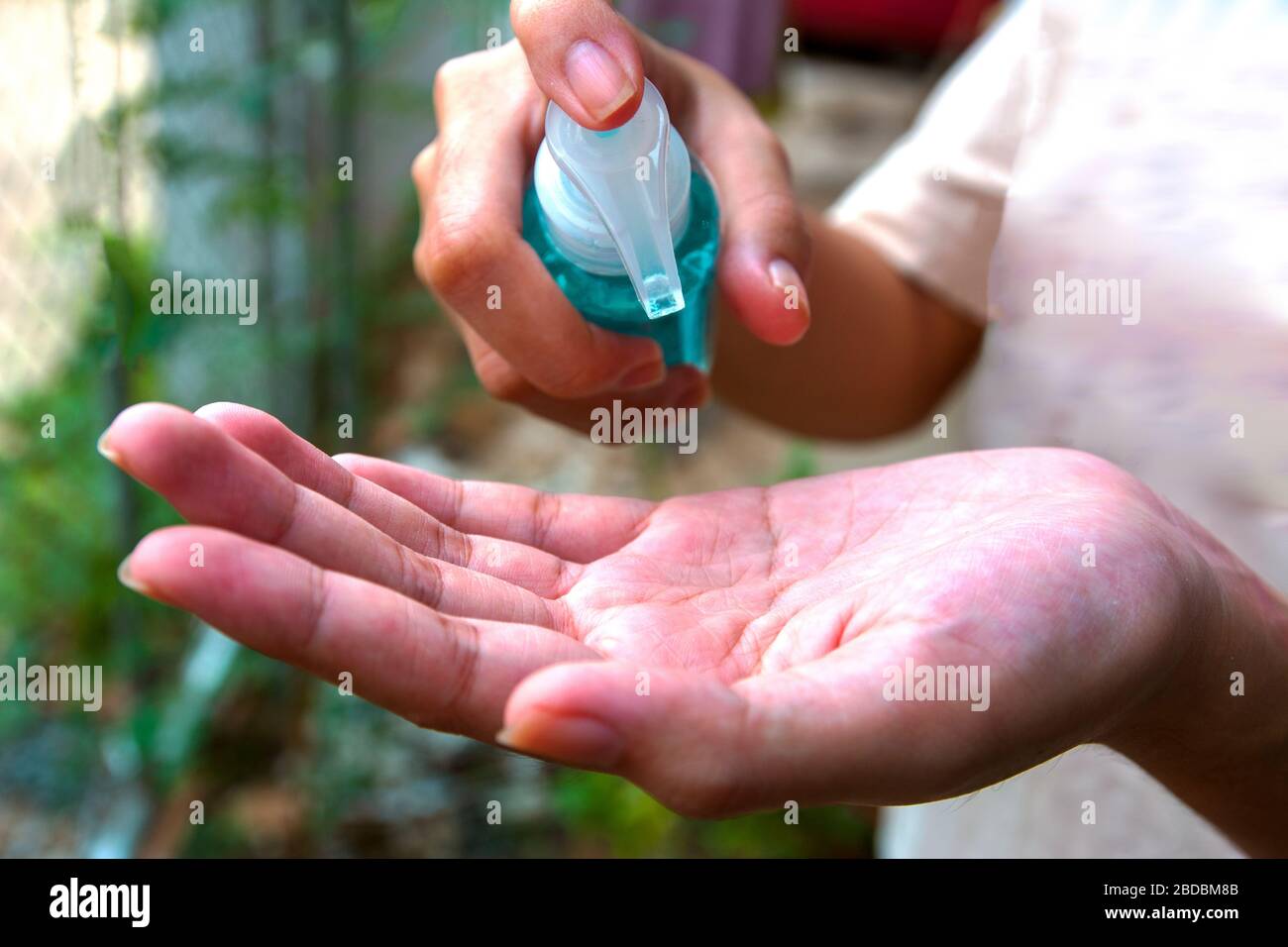 washing hands with alcohol gel . prevent the spread of germs and ...