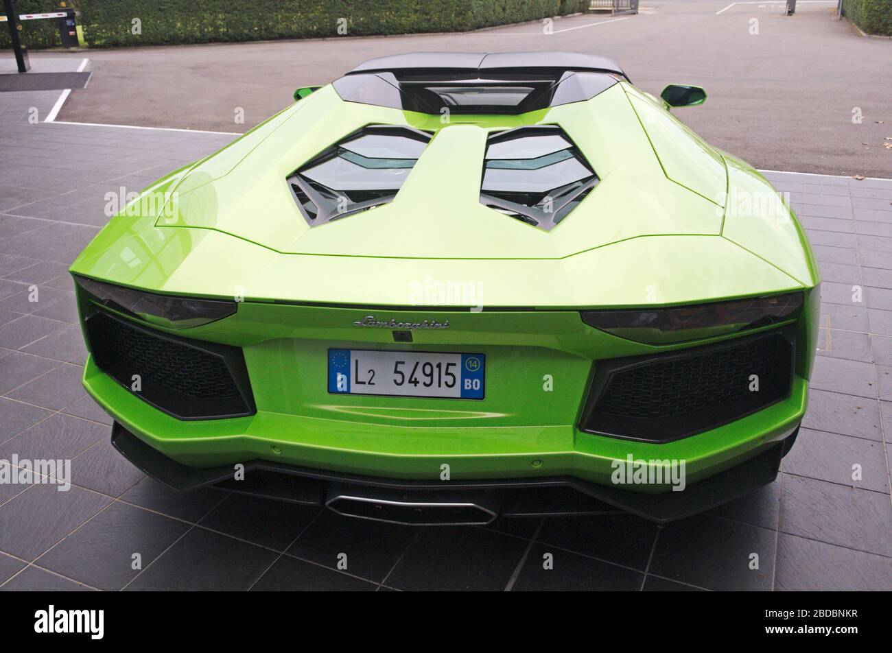 Lamborghini Aventador S, rear view Stock Photo - Alamy