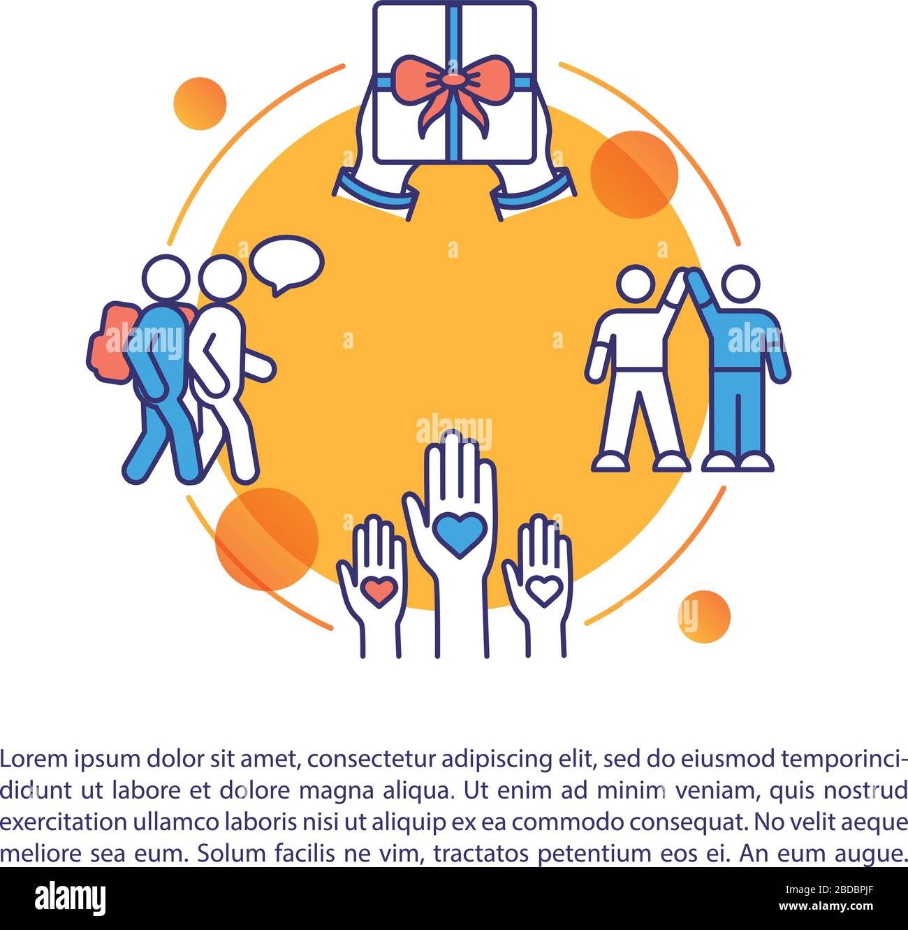 Love and friendship concept icon with text. Romantic couple and mates ...