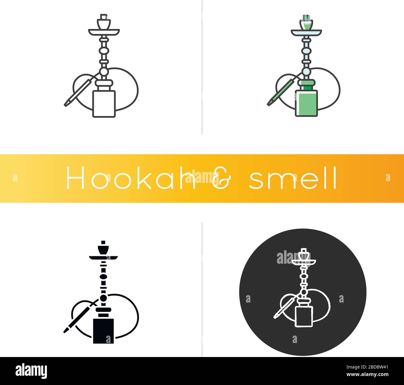 Hookah Icon Sheesha House Minimalistic Object Nargile Lounge Odor From Pipe Smoking Area Accessories For Shisha Oriental Hooka Linear Black Stock Vector Image Art Alamy