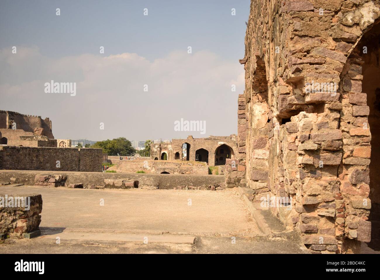 ancient historical Fort Ruined Walls Destructed Architecture Stock ...