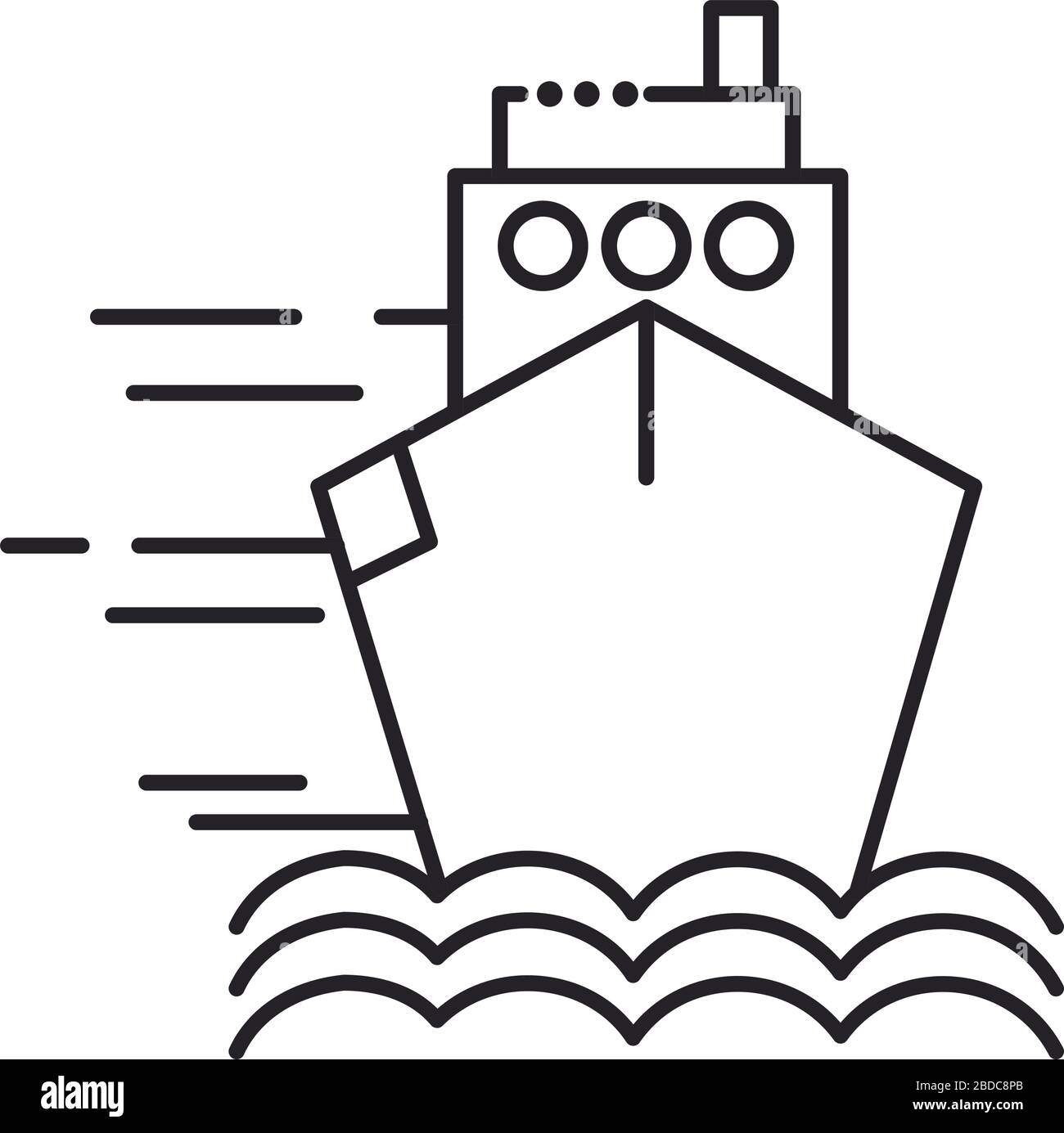 cargo ship transportation line style icon Stock Vector Image & Art - Alamy