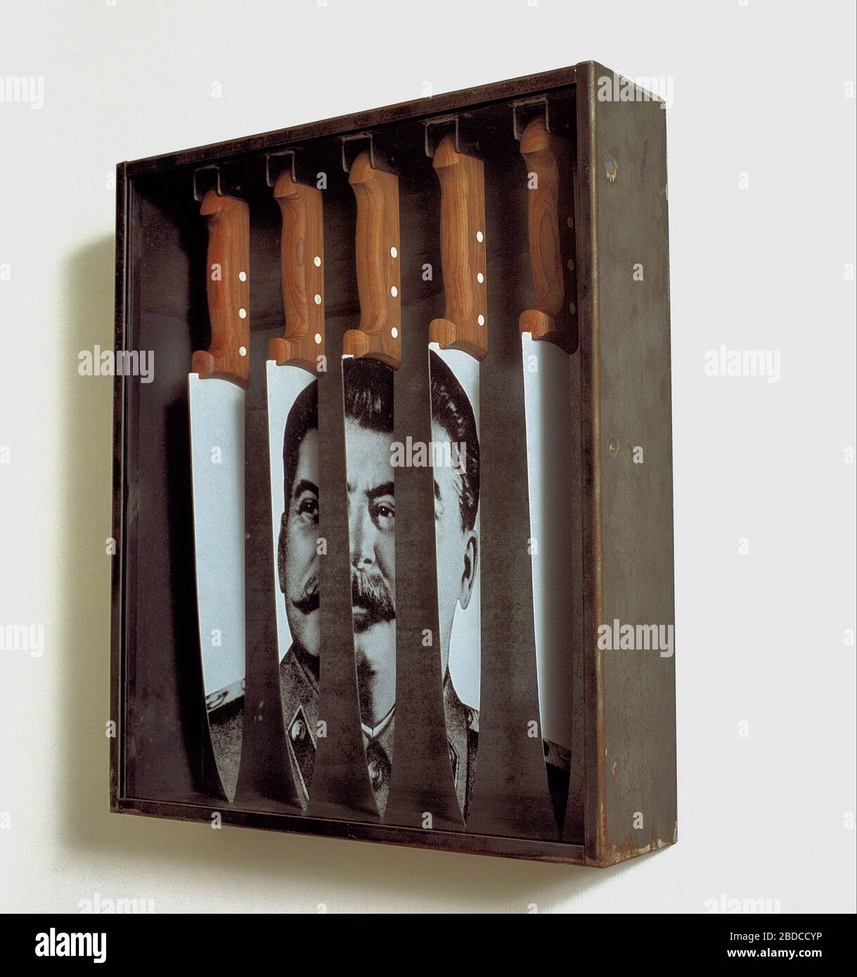SENZA TITOLO (Ritratto di Stalin) artwork Jannis Kounellis at CAMUSAC Museum Contemporary Art Cassino Italy Stock Photo