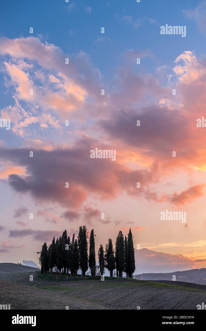 San Quirico Dorquia, Tuscany, Italy Stock Photo