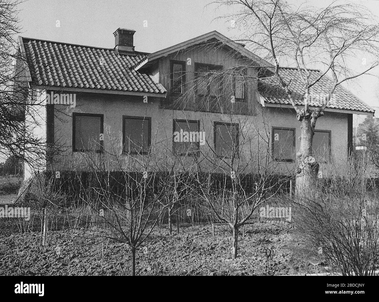 'Svenska: Eklundska gården kort före rivning; 1959; Digitala stadsmuseet.; Grundin, G; ' Stock Photo