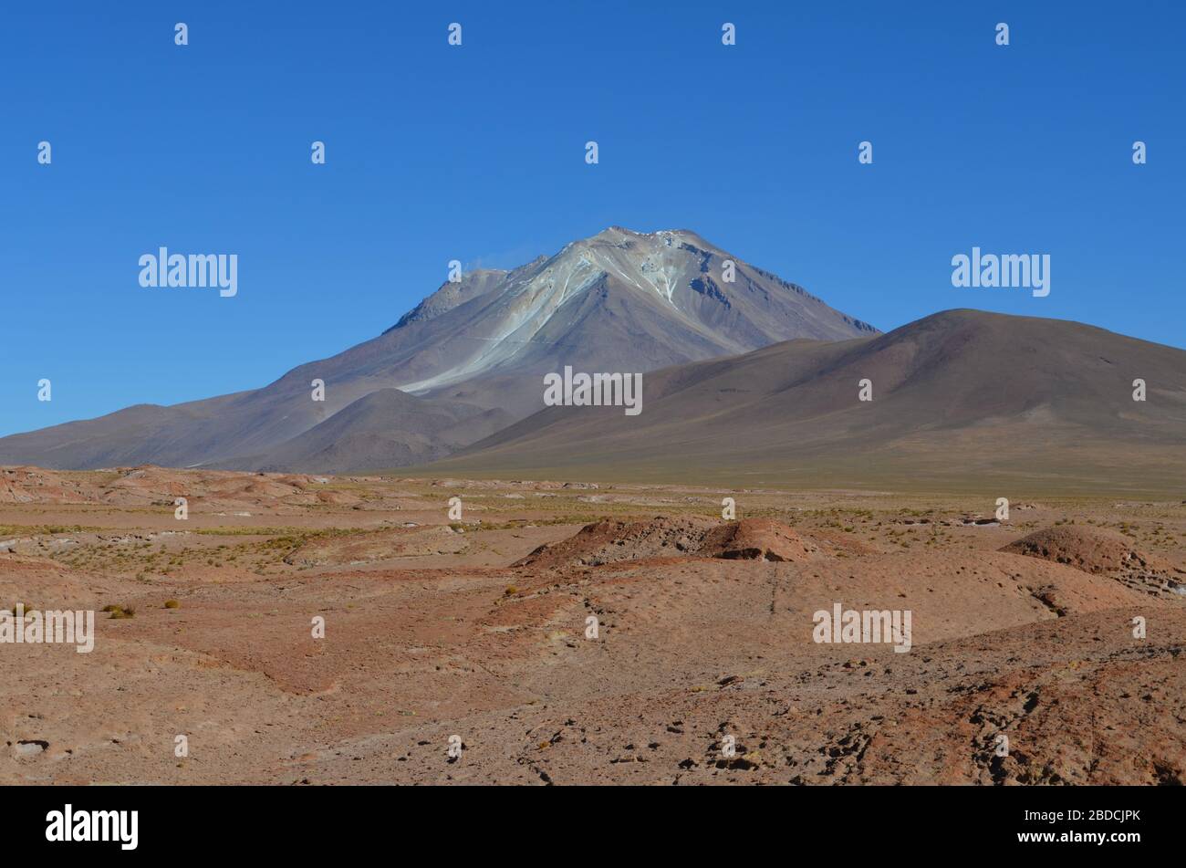 Spectacular volcanic landscape, Bolivian highlands Stock Photo