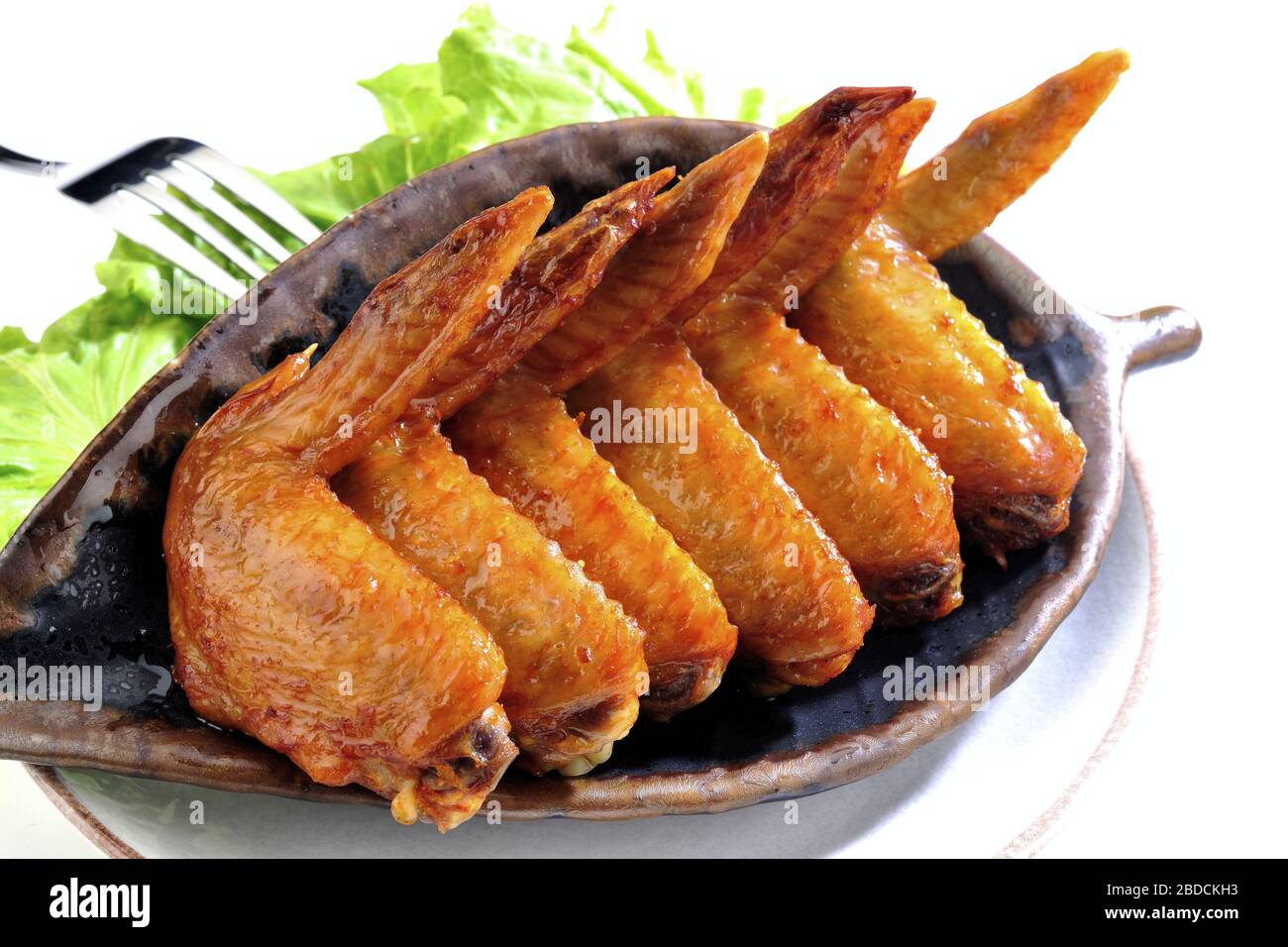 Roast chicken wings Stock Photo Alamy