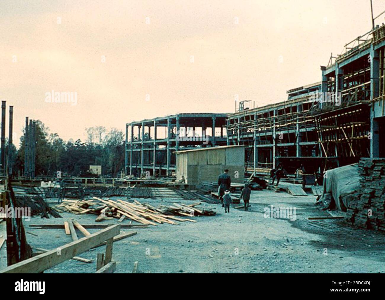 Svenska Farsta Centrum Byggs 1959 Bild Fran Stockholmskallan Jernberg Edvin Stock Photo Alamy