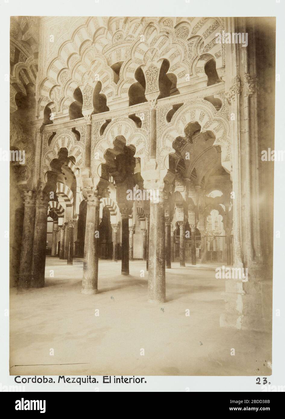 Fotografier; Fotografi av Cordoba. El Mirab en la Mezquita; before 1895  date QS:P571,+1895-00-00T00:00:00Z/7,P1326,+1895-00-00T00:00:00Z/9; LSH  104773 (hm dig18404 Stock Photo - Alamy