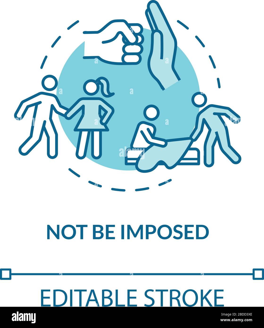 Not Be Imposed Concept Icon Give Your Friend Space Possession