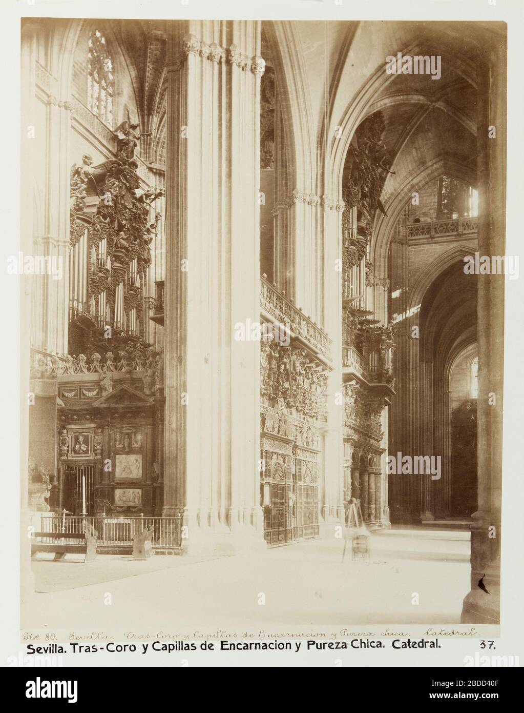 Fotografier; Fotografi av Sevilla. Tras-Coro y Capillas de Encarnacion y  Pureza chica, Catedral; before 1895 date  QS:P571,+1895-00-00T00:00:00Z/7,P1326,+1895-00-00T00:00:00Z/9; LSH 104784 ( hm dig18415 Stock Photo - Alamy