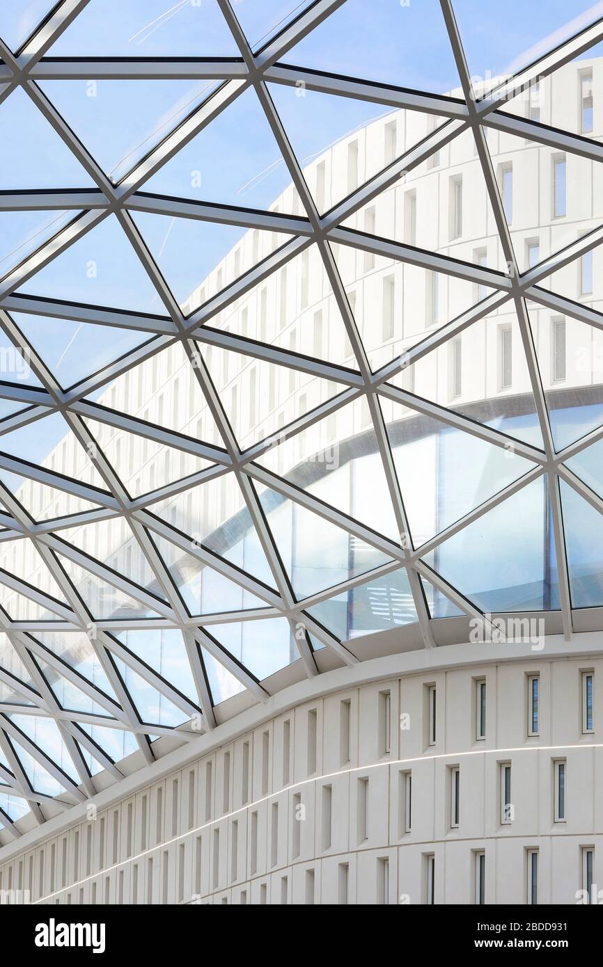 Skylight structure with triangular glass panes. Westfield White City