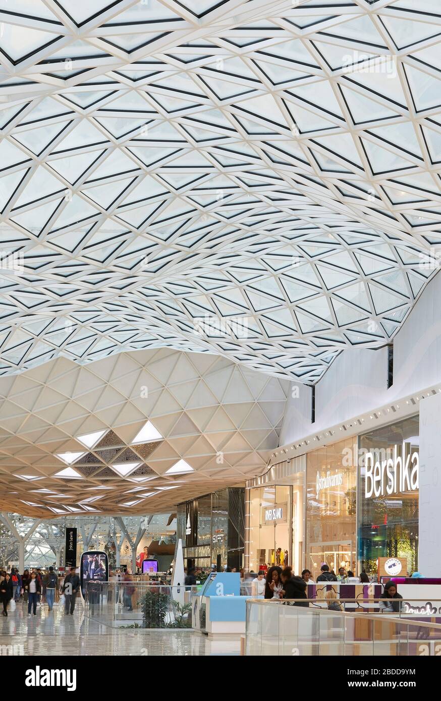 Shopping street beneath skylight. Westfield White City, London, United  Kingdom. Architect: UNStudio, 2018 Stock Photo - Alamy