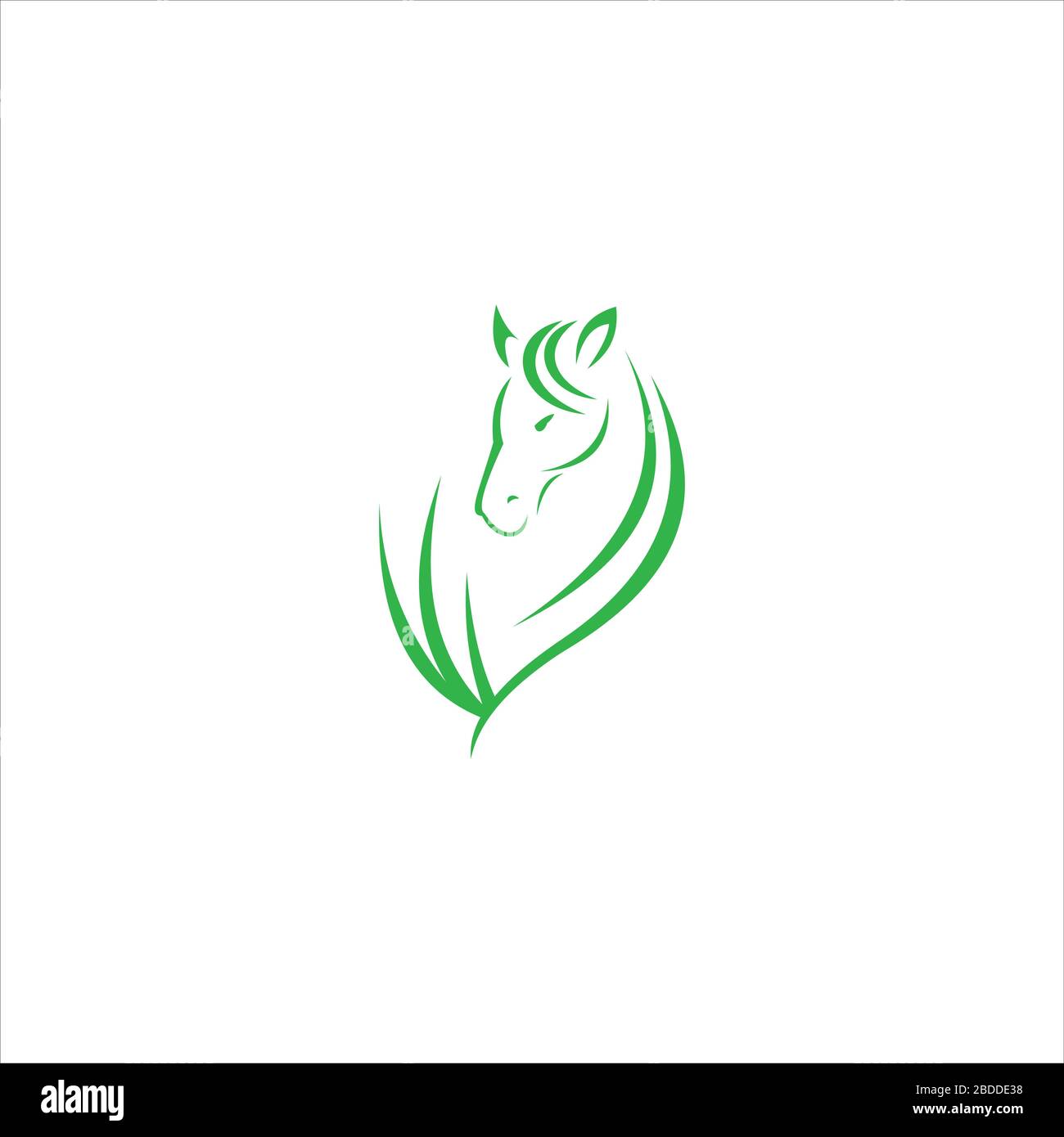Animal horse logo vector design template Stock Vector