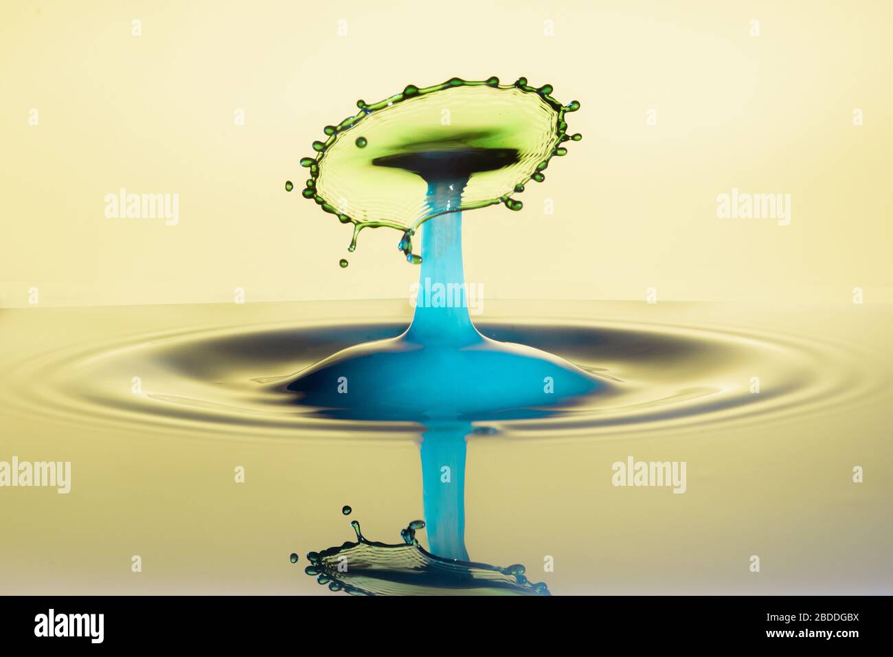Water Droplets Beautiful Collision Of Colored Water Drops Stock Photo Alamy