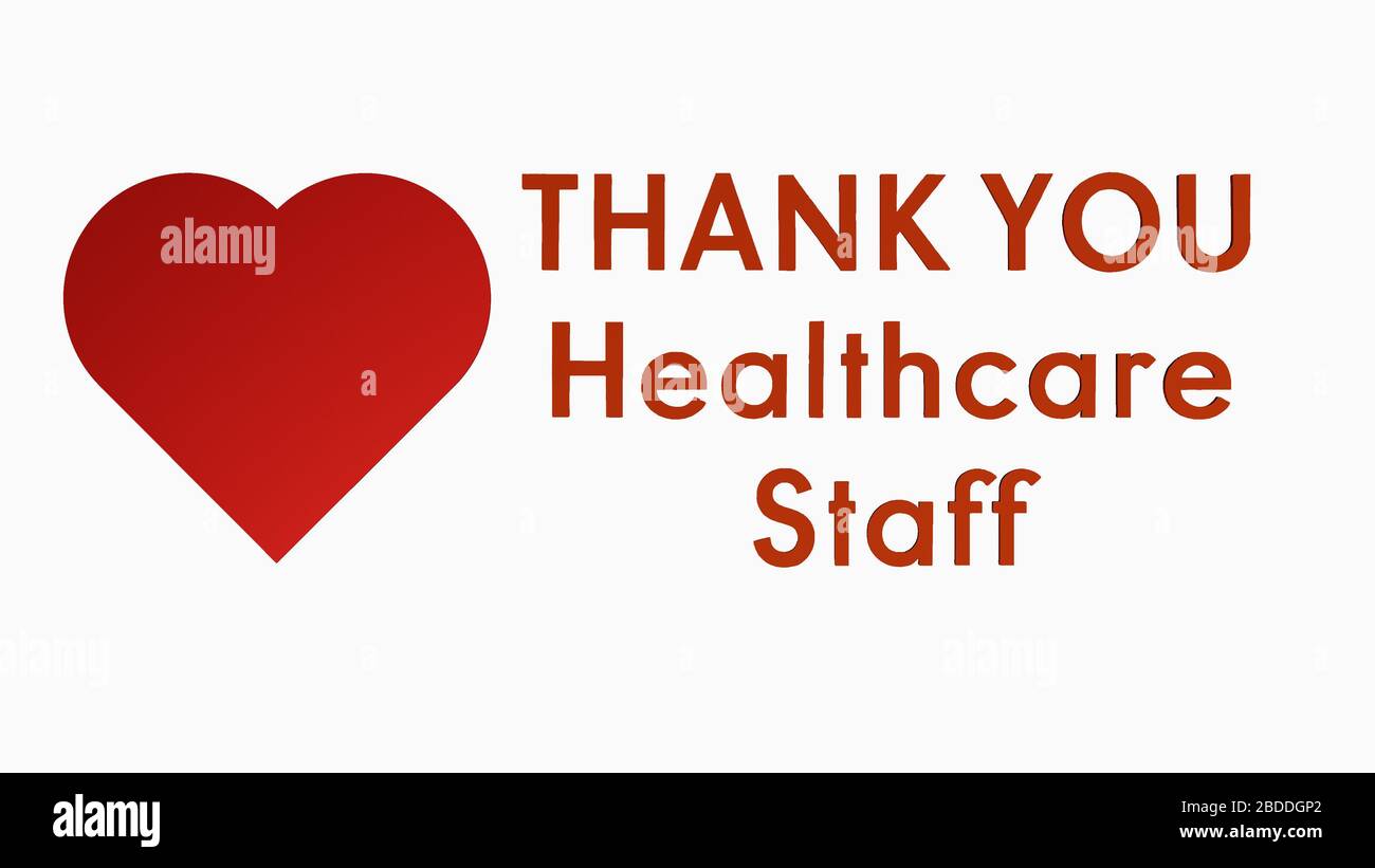 Thank You Healthcare Staff banner, appreciation of the effort of