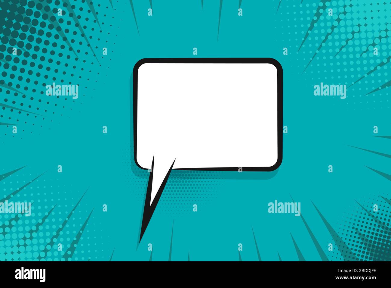 Comic text empty speech bubble banner pop art Stock Vector