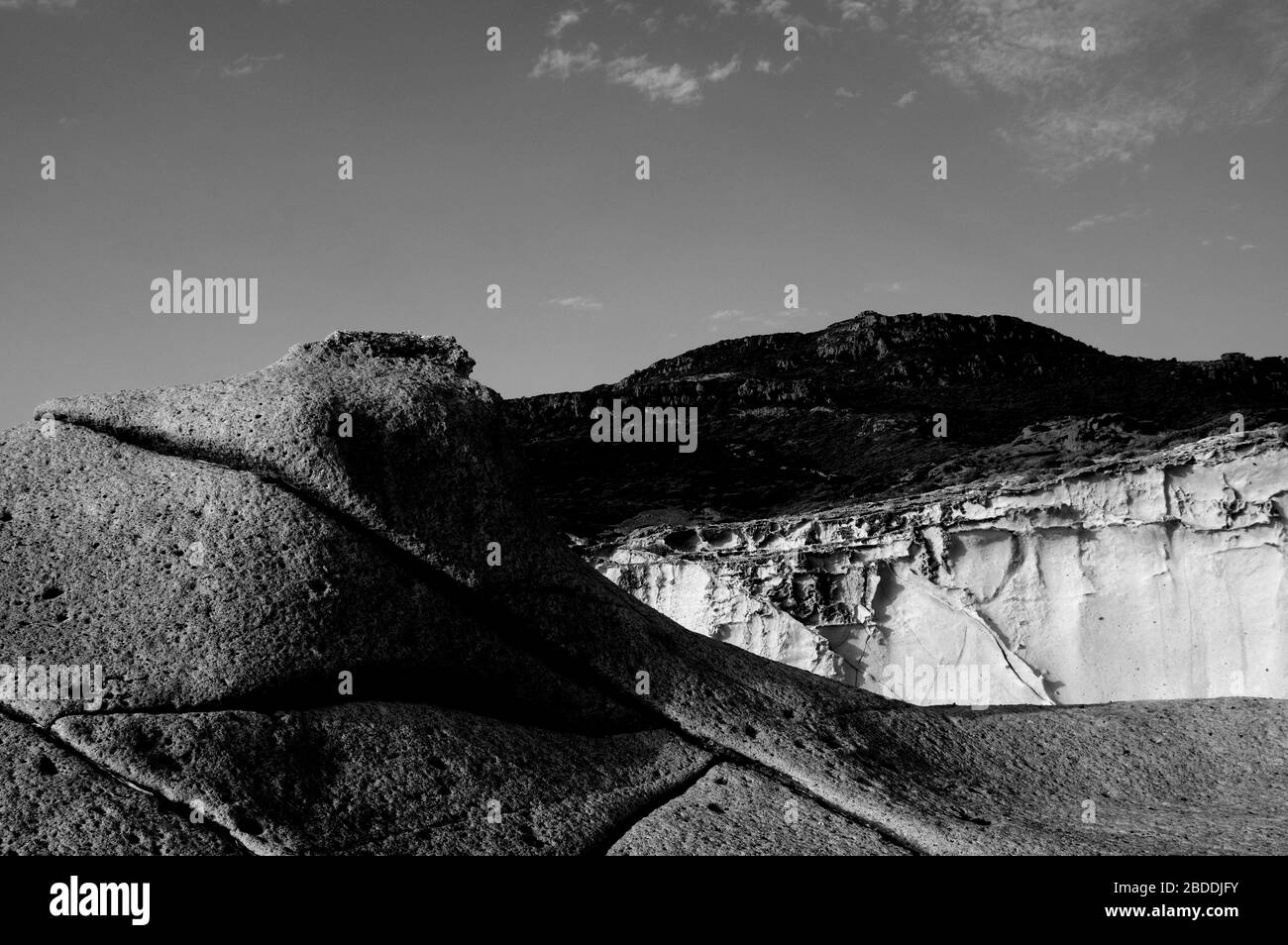 Huge grey rocks on the coast of the Mediterranean Sea in Sardinia ...