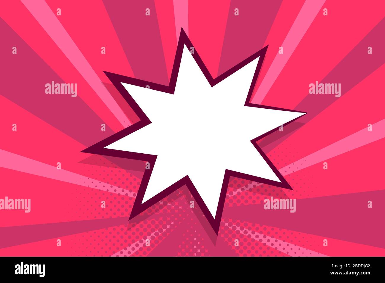 Comic text empty speech bubble banner pop art Stock Vector
