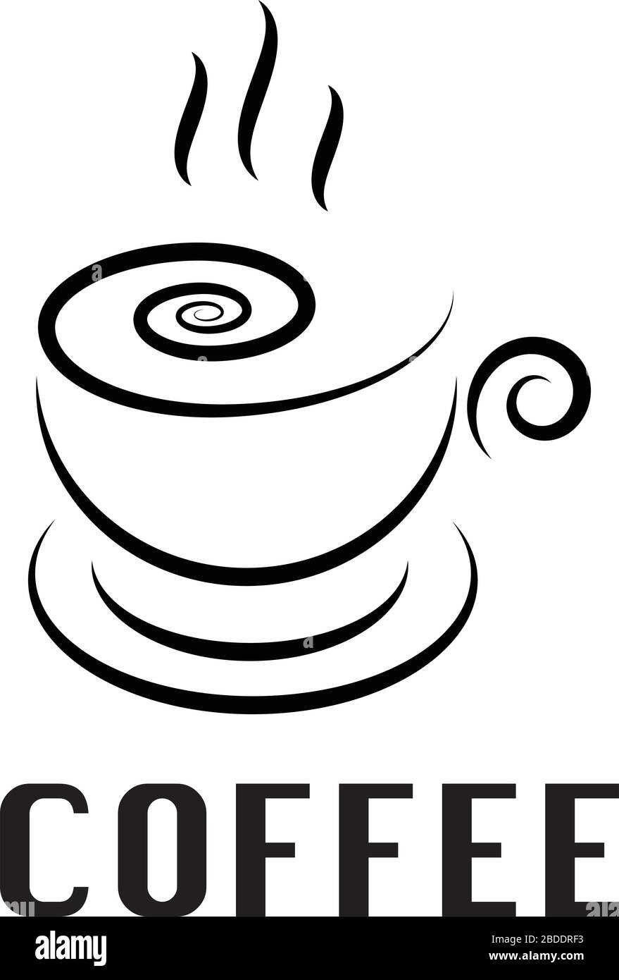 Coffee line art vector design to use logo or Icons Stock Vector Image ...