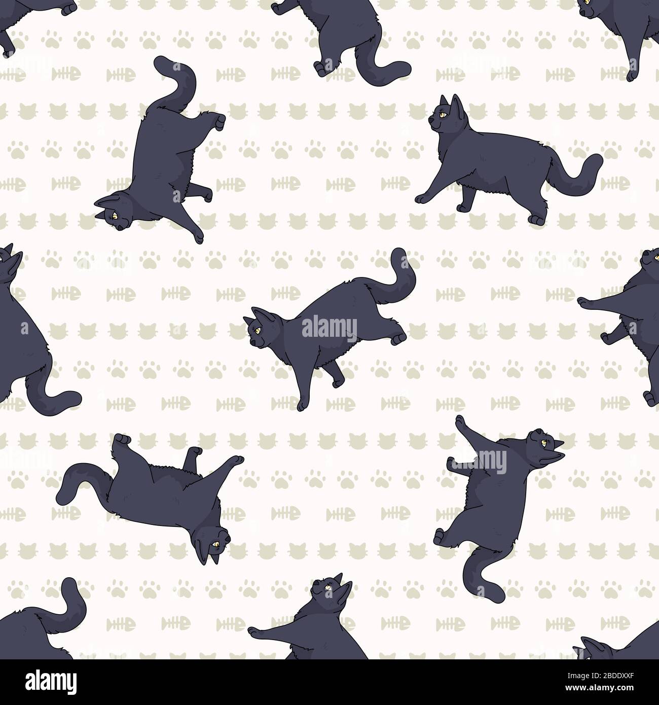 Cute cartoon British shorthair cat seamless vector pattern. Pedigree kitty  breed domestic kitty background. Cat lover English purebred all over print  Stock Vector Image & Art - Alamy