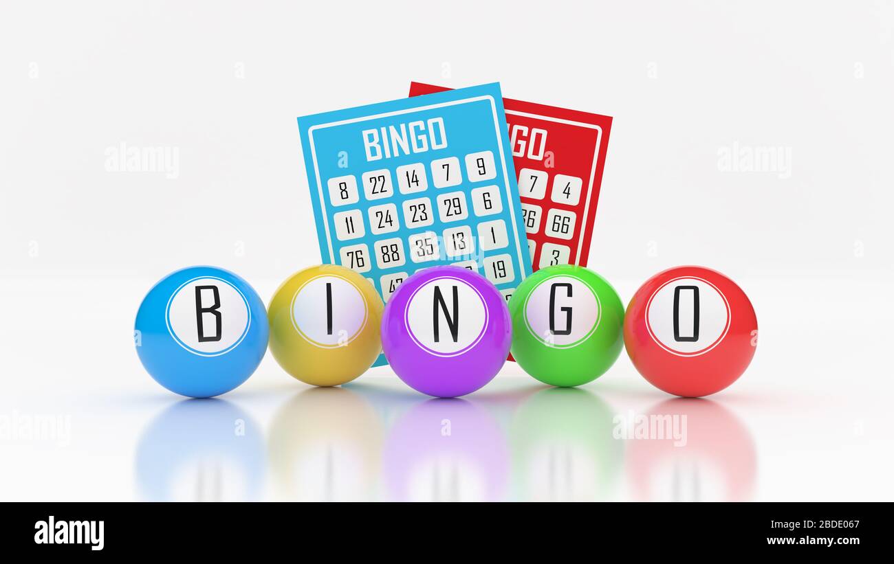 Bingo balls concept background Stock Photo