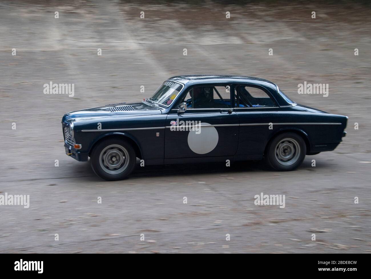 Volvo Amazon on the banking Brooklands Motorsport Day Stock Photo