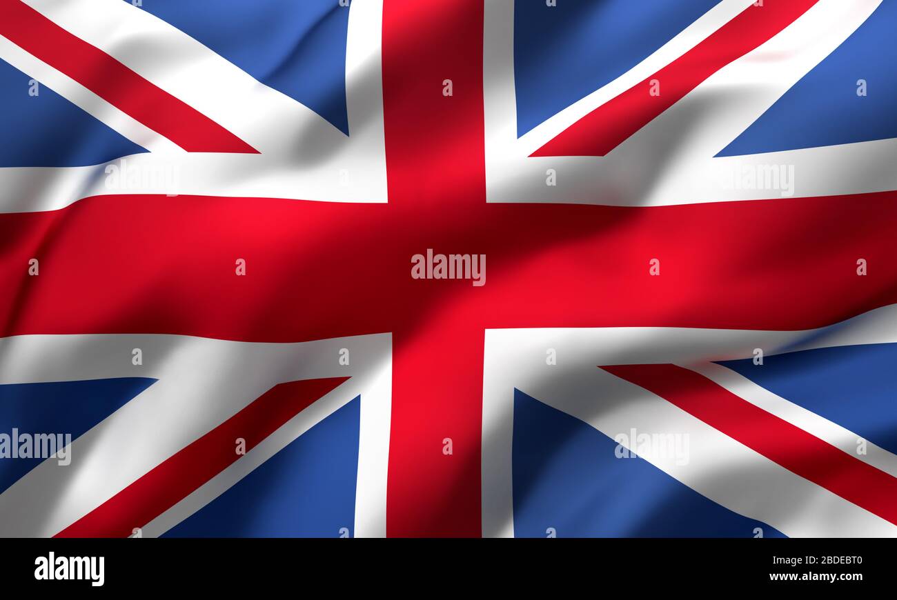 National flag great britain waving hi-res stock photography and